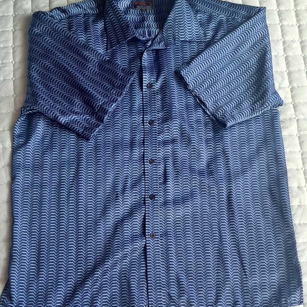 Jean Paul Milan Italy button up 3xl shirt short sleeves